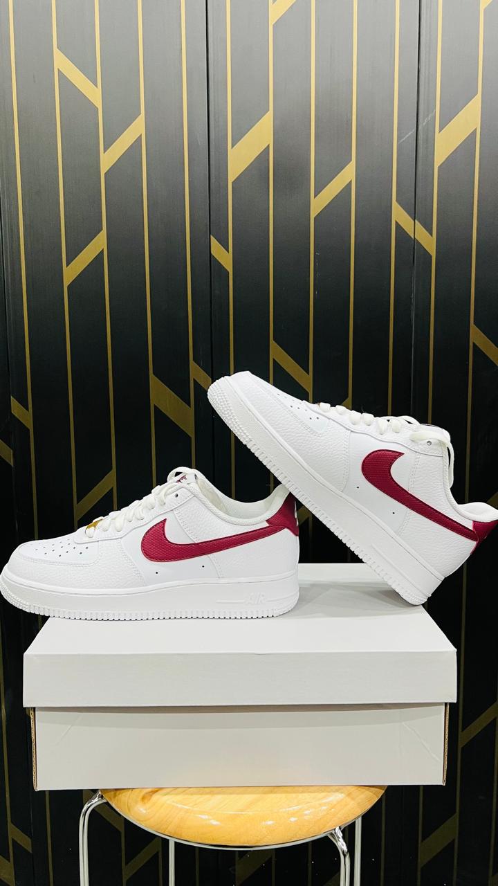 Nike Airforce 1 White And Maroon