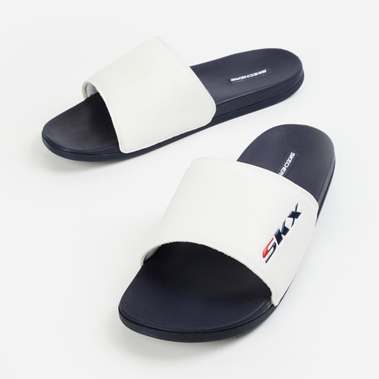 SKECHERS men Solid Sliders