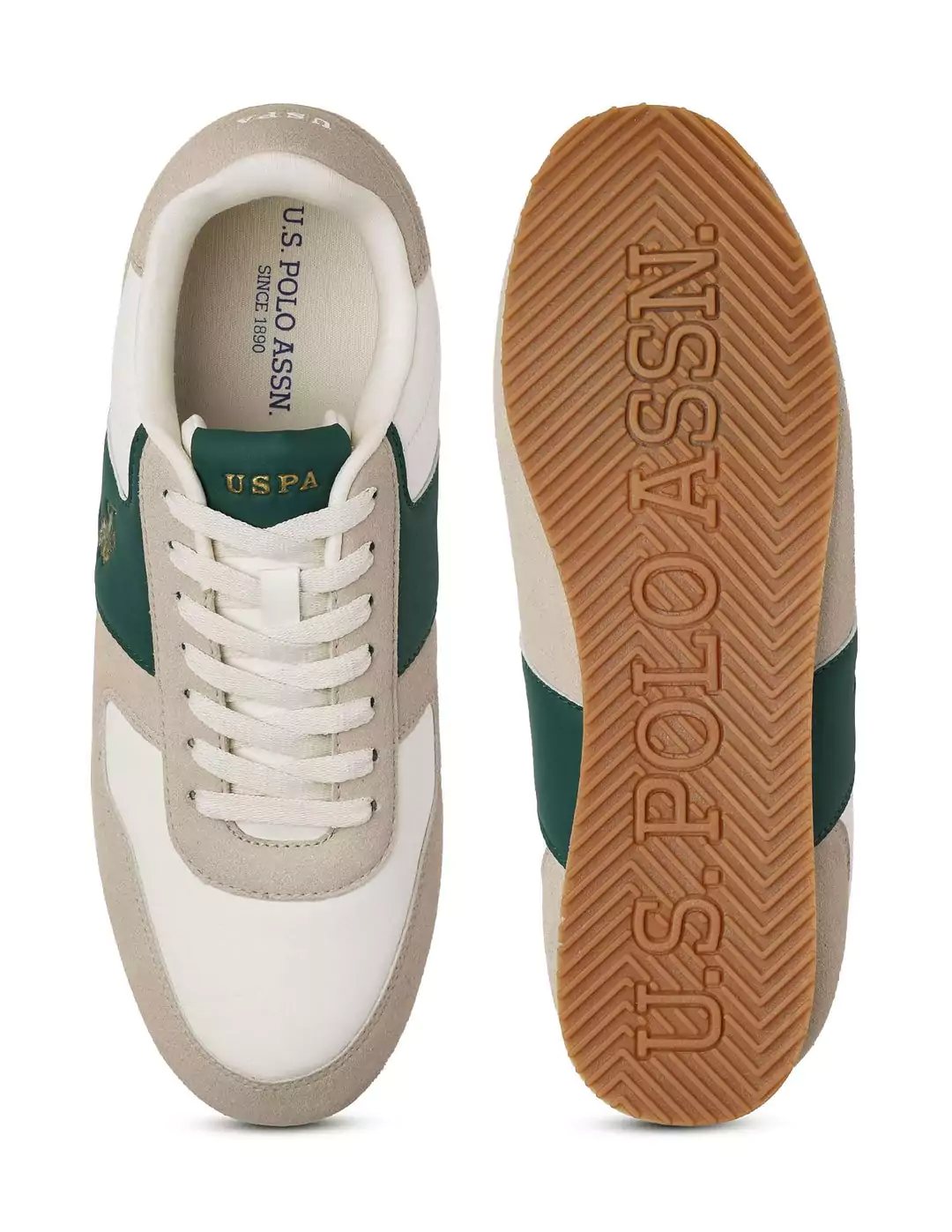 men enco suede colourblocked sneakers