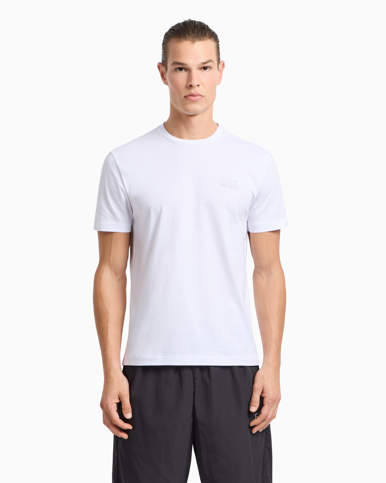 EA7 EMPORIO ARMANI Stretch cotton crew-Neck T-Shirt